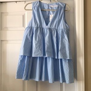 ZARA BLUE WITH WHITE STRIP DRESS